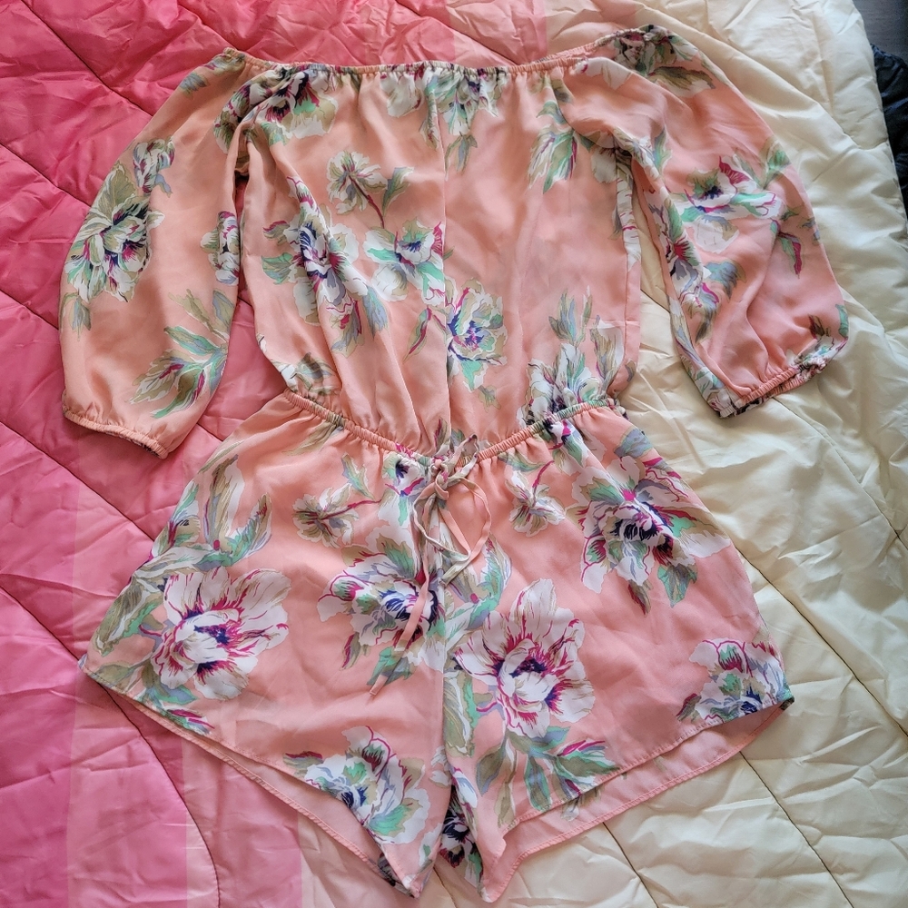Floral Off-Shoulder Romper